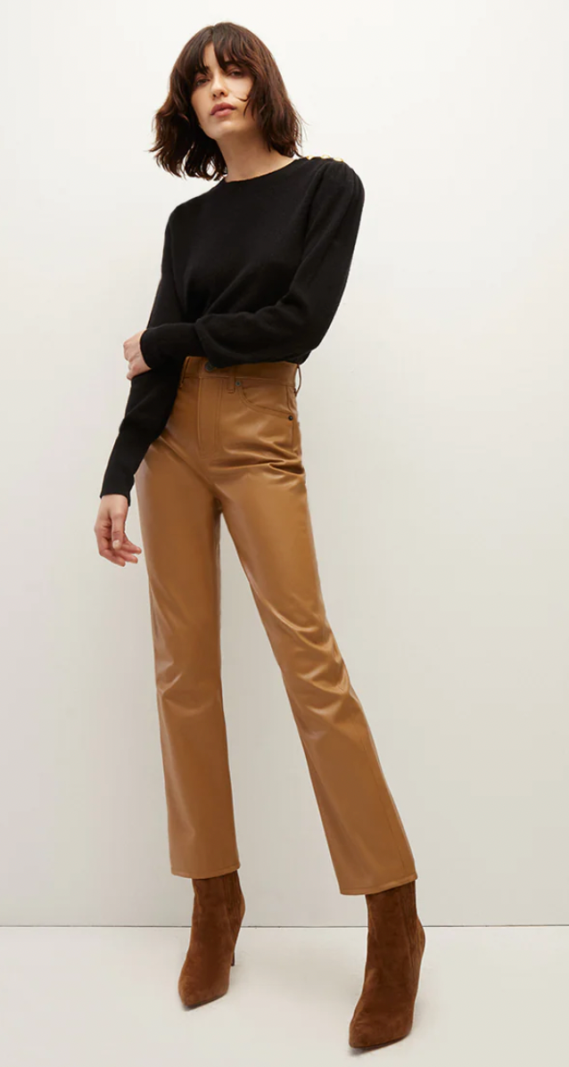 Veronica Beard Joey Vegan Leather Pant - The Posh Peacock