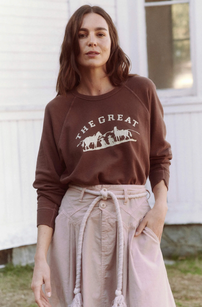 The Great College Sweatshirt with Gaucho Graphic - The Posh Peacock