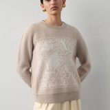 White + Warren Tapestry Dragon Crew Neck - The Posh Peacock