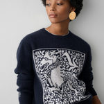 White + Warren Tapestry Dragon Crew Neck - The Posh Peacock