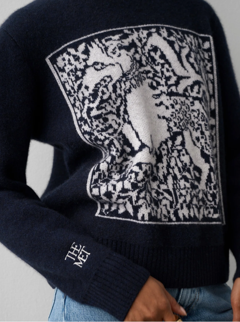 White + Warren Tapestry Dragon Crew Neck - The Posh Peacock