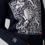 White + Warren Tapestry Dragon Crew Neck - The Posh Peacock