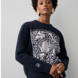 White + Warren Tapestry Dragon Crew Neck - The Posh Peacock