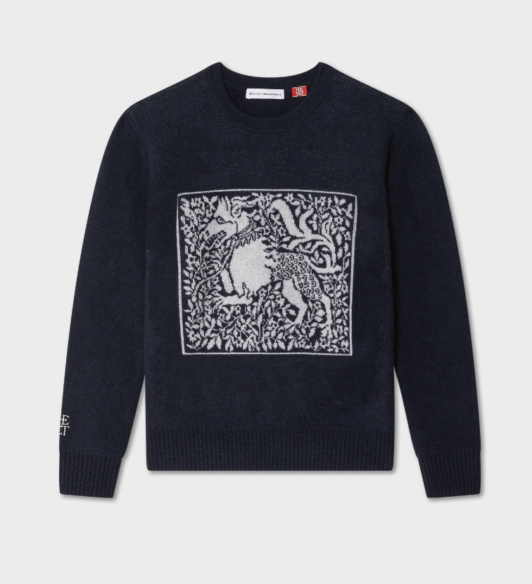 White + Warren Tapestry Dragon Crew Neck - The Posh Peacock