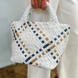 Falorni Small Woven Bag With Shoulder Strap - The Posh Peacock