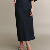 I Feel Like A Sin Coming On Pencil Midi Skirt - The Posh Peacock