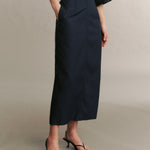 I Feel Like A Sin Coming On Pencil Midi Skirt - The Posh Peacock