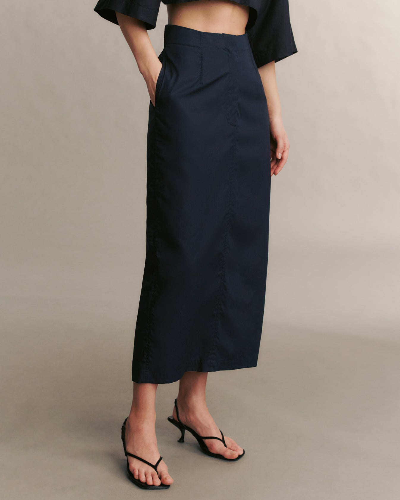 I Feel Like A Sin Coming On Pencil Midi Skirt - The Posh Peacock