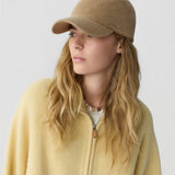 Cashmere Baseball Cap in Camel/Butter