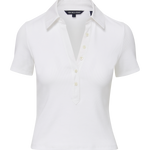 Veronica Beard White Kearney Button Down Tee - The Posh Peacock