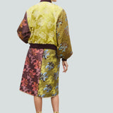 Adriana Floral Jacquard Bomber Jacket - Alemais
