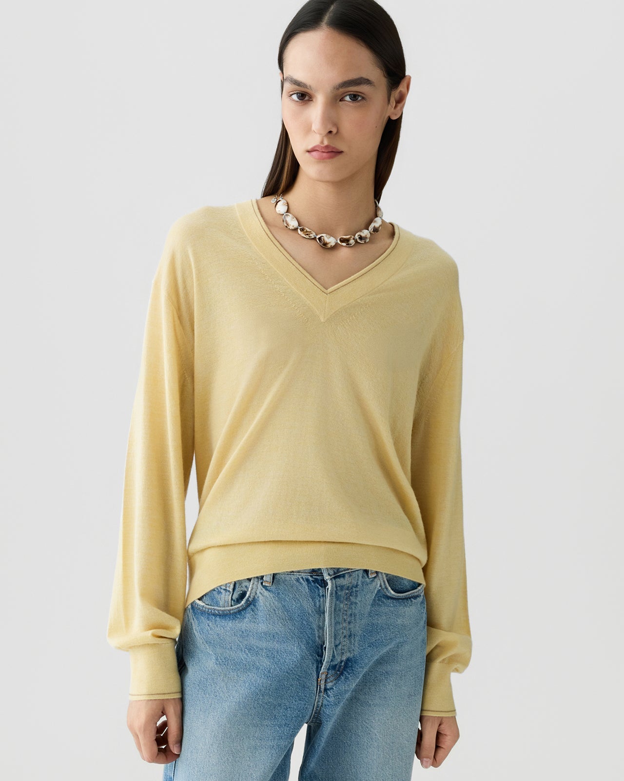 Airy V Neck Sweater - Guest In Residence