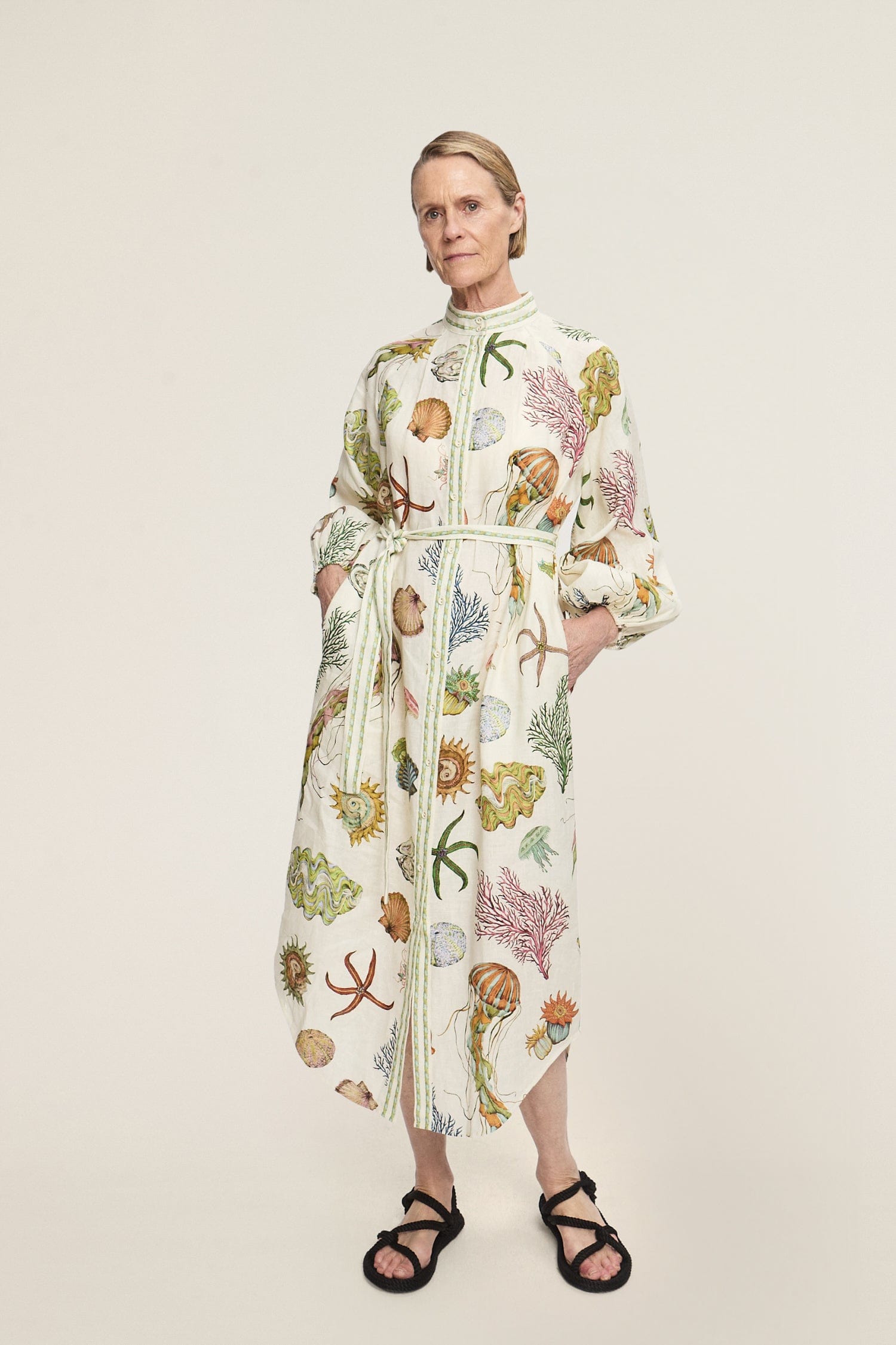 Sea House Shirtdress - The Posh Peacock