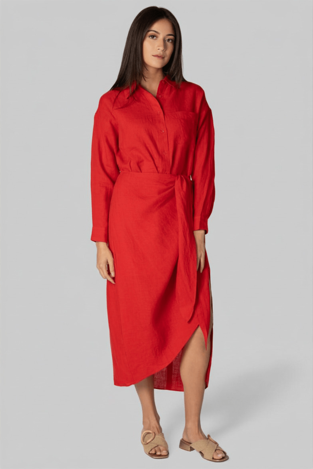 Alessandra Sarong Shirt Dress - Apiece Apart