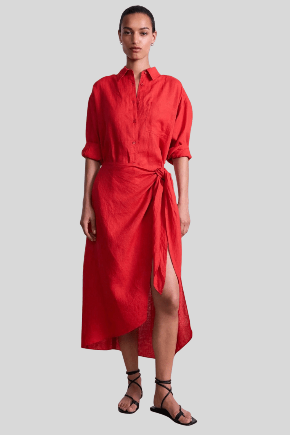Alessandra Sarong Shirt Dress - Apiece Apart