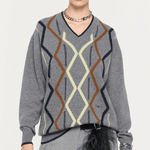 Argyle V - Neck Sweater - Plan C