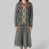 Argyle V - Neck Sweater - Plan C