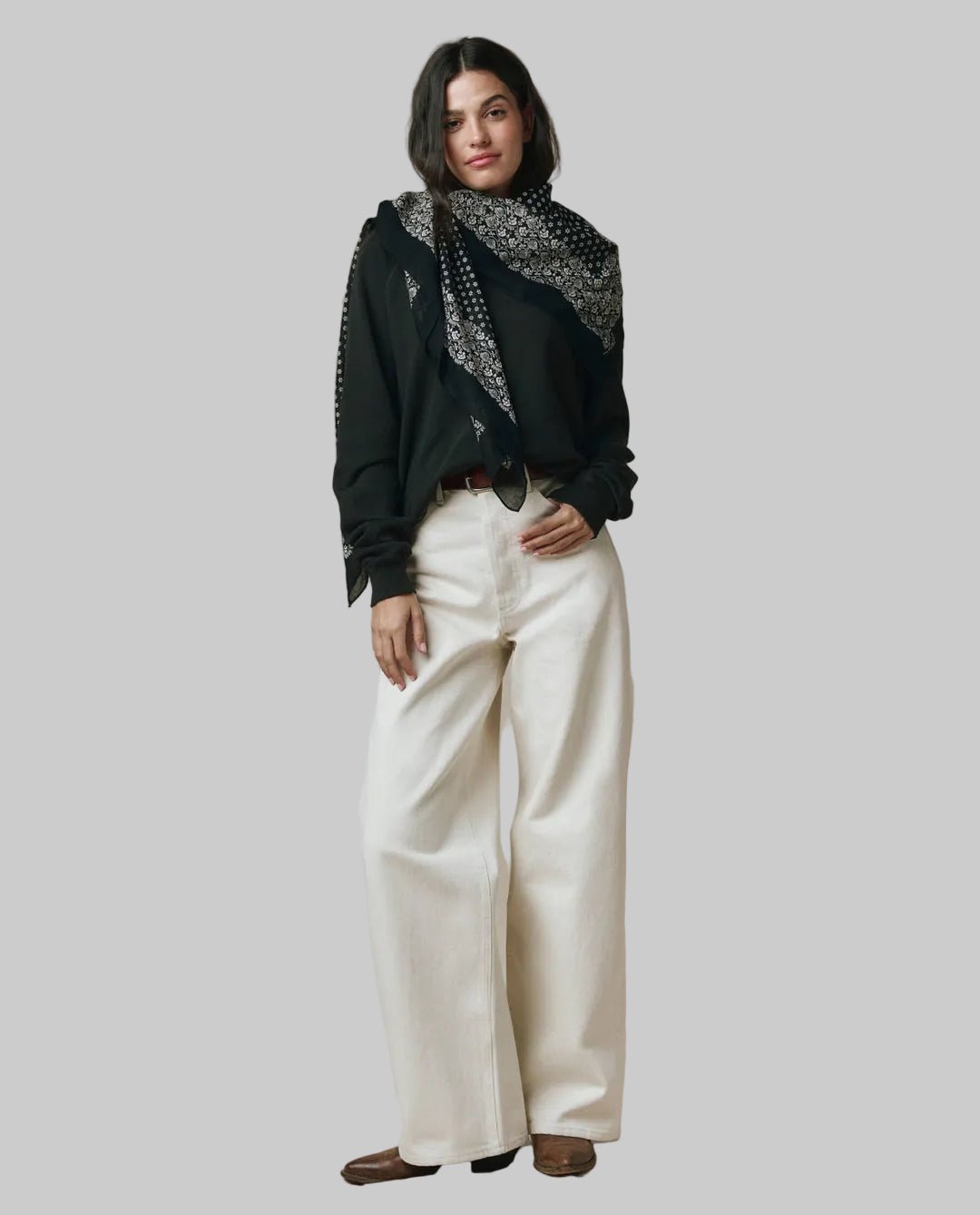 Big Bandana Black Scarf - The Great