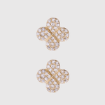 Bloom Pave Diamond Stud Earrings - Lee Jones Collection
