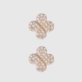 Bloom Pave Diamond Stud Earrings - Lee Jones Collection