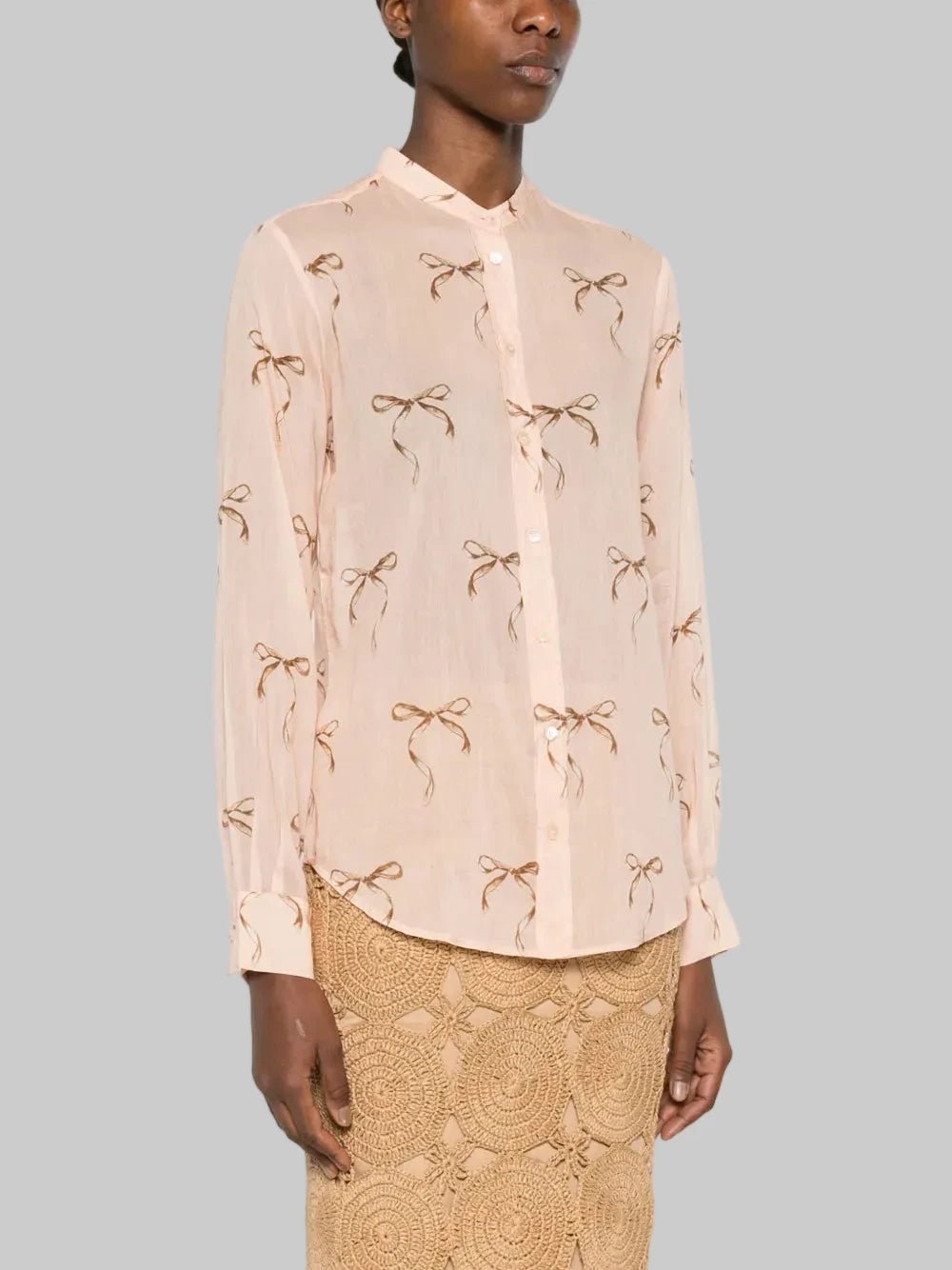 Bow Print Voile Shirt - Forte Forte