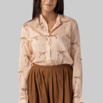 Bow Print Voile Shirt - Forte Forte