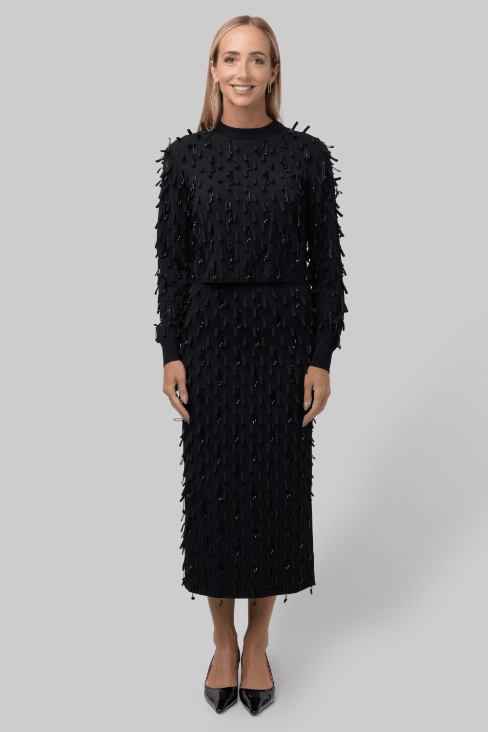 Bree Embellished Midi Skirt - Simkhai