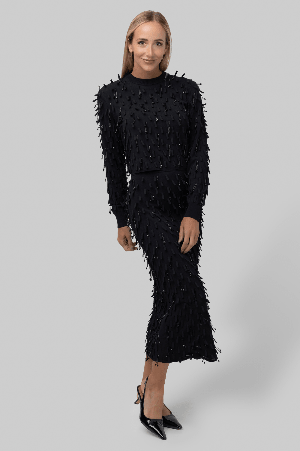 Bree Embellished Midi Skirt - Simkhai