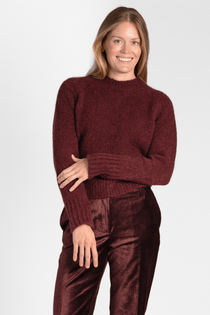 Brushed Wool Mohair Roundneck Sweater - Forte Forte