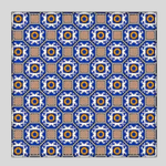 Carre Scarf Blue Geometric Print Scarf - La Prestic Ouiston