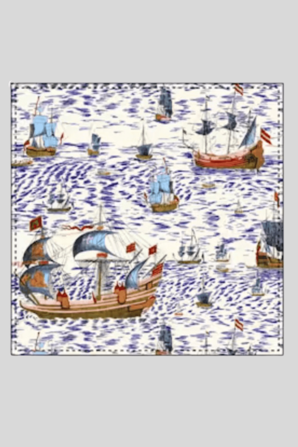 Carre Scarf Caravelle Sailing Ships Print - La Prestic Ouiston