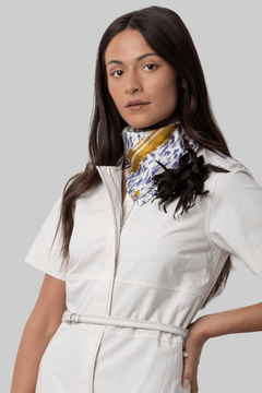 Carre Scarf Caravelle Sailing Ships Print - La Prestic Ouiston