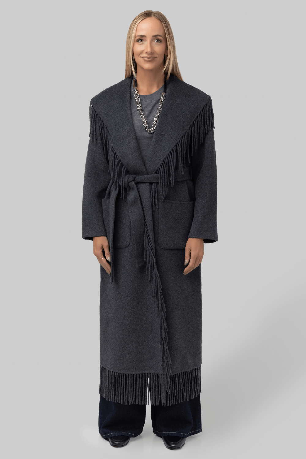 Carrie Fringe Robe Coat - Simkhai