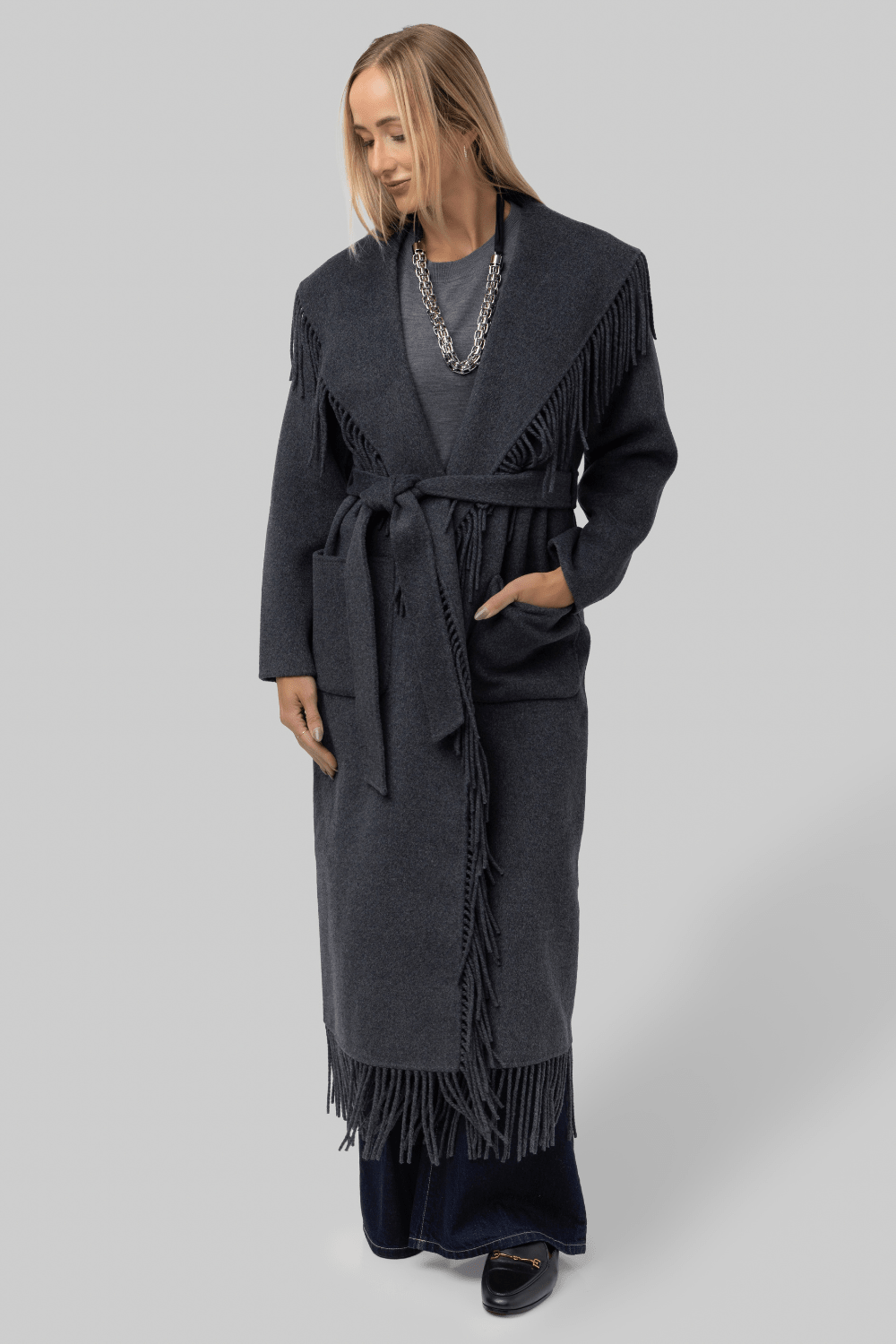 Carrie Fringe Robe Coat - Simkhai