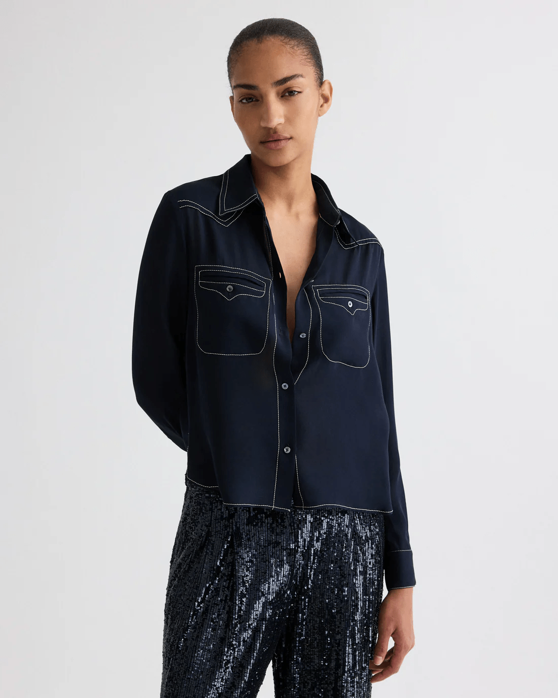 Carter Topstitch Shirt - TWP