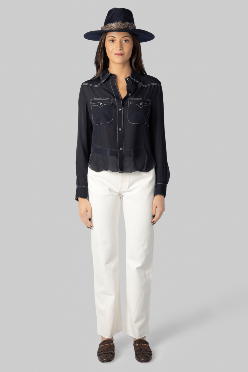 Carter Topstitch Shirt - TWP