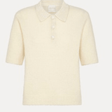 Cashmere Polo with Crochet Trim - Forte Forte