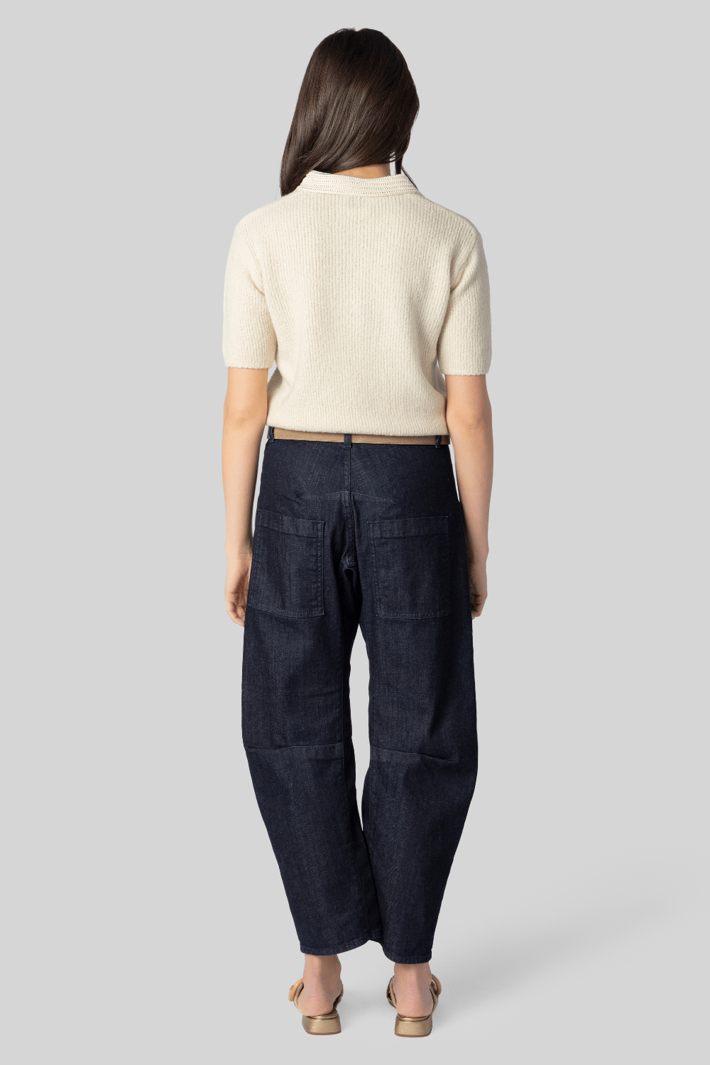 Cashmere Polo with Crochet Trim - Forte Forte