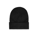 Cashmere Ribbed Beanie - White + Warren