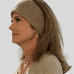 Cashmere Ribbed Headband - White + Warren