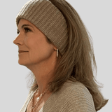 Cashmere Ribbed Headband - White + Warren