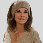 Cashmere Ribbed Headband - White + Warren
