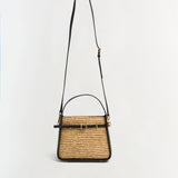 Cleo Mini Raffia Combo Bucket Bag - Simkhai