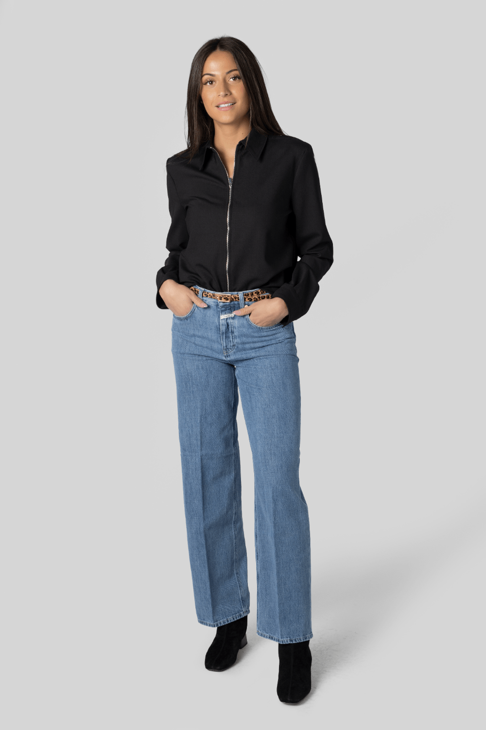 Collared Shirt w/Zipper - Gauchere