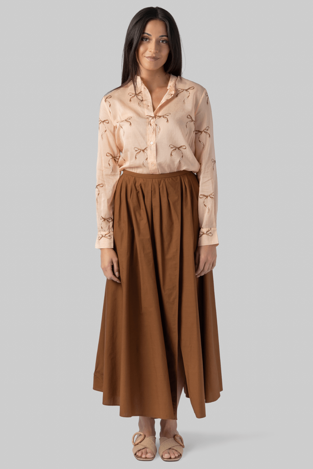 Cotton Poplin Long Skirt - Forte Forte