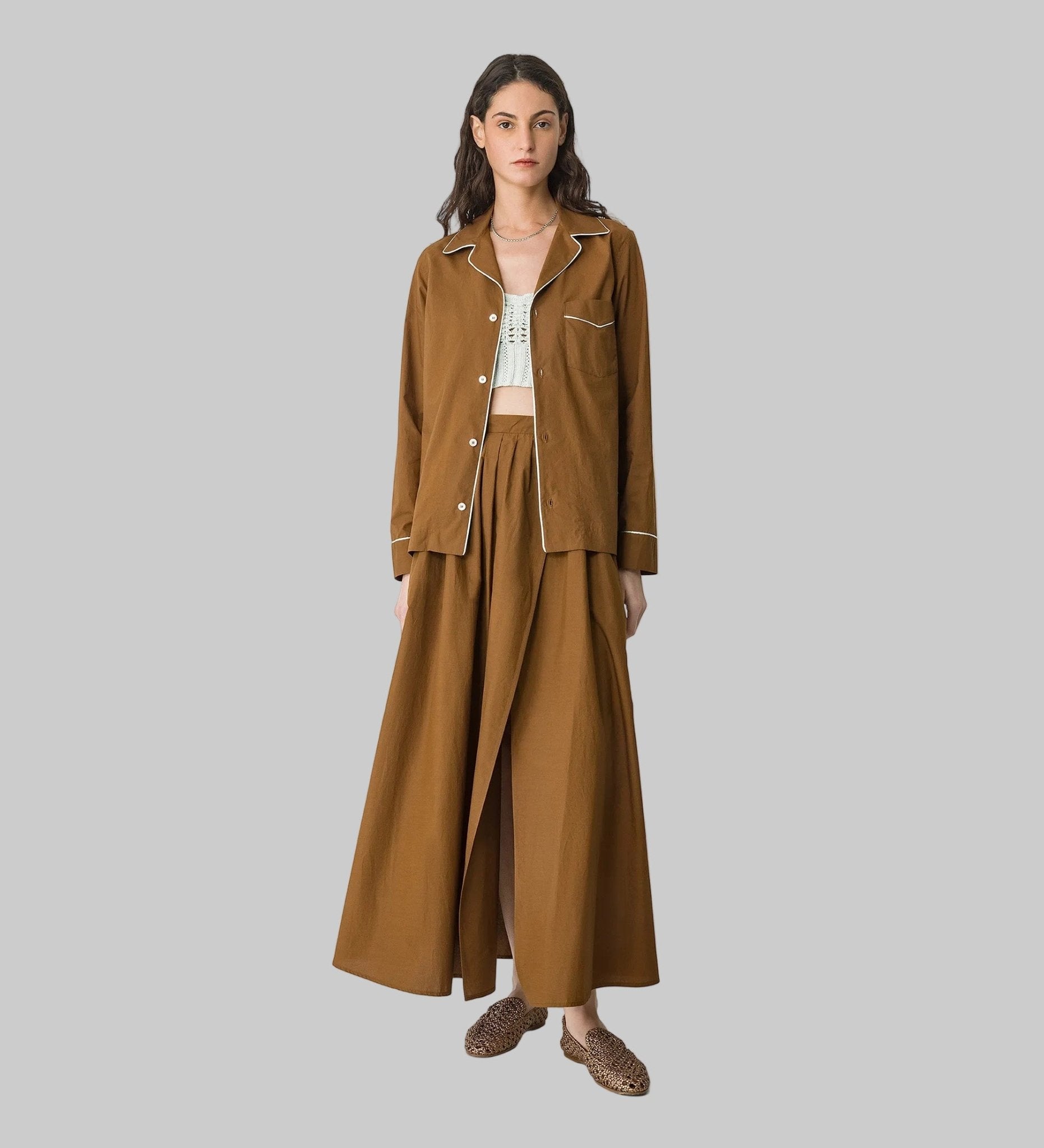 Cotton Poplin Long Skirt - Forte Forte