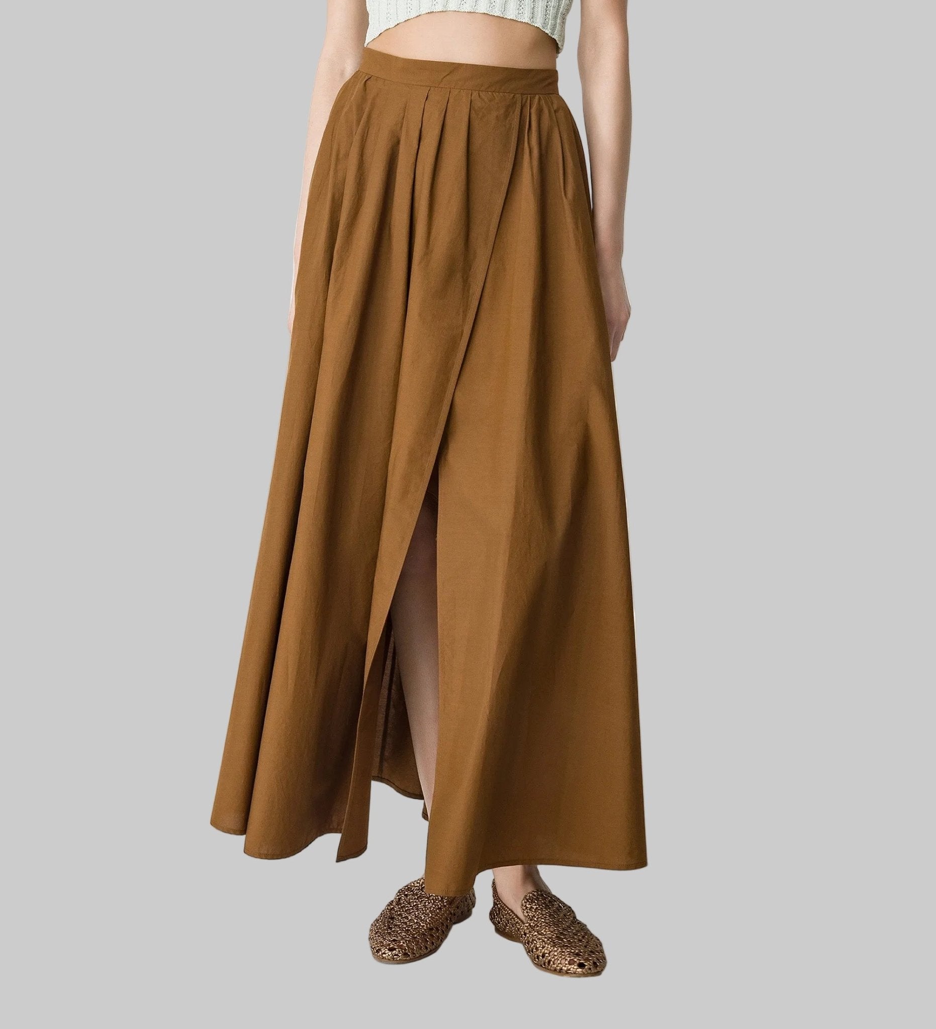 Cotton Poplin Long Skirt - Forte Forte