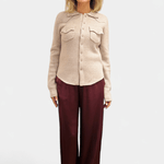 Cowgirl Cashmere Snap Button Up Shirt - Brazeau Tricot
