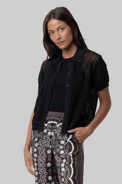 Crochet Cardigan Black - The Great