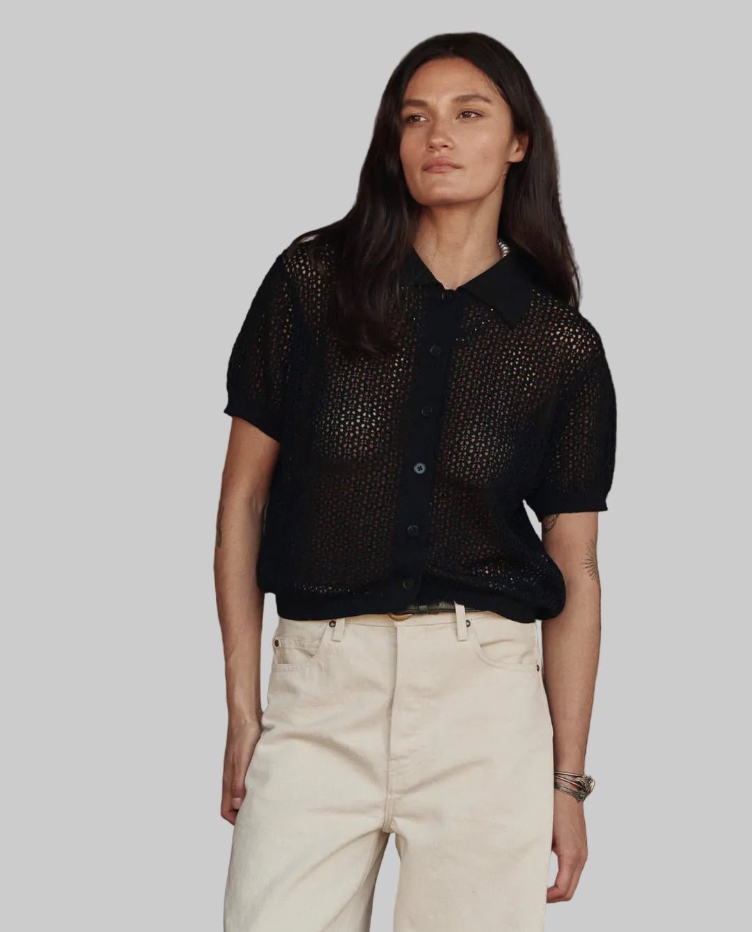 Crochet Cardigan Black - The Great